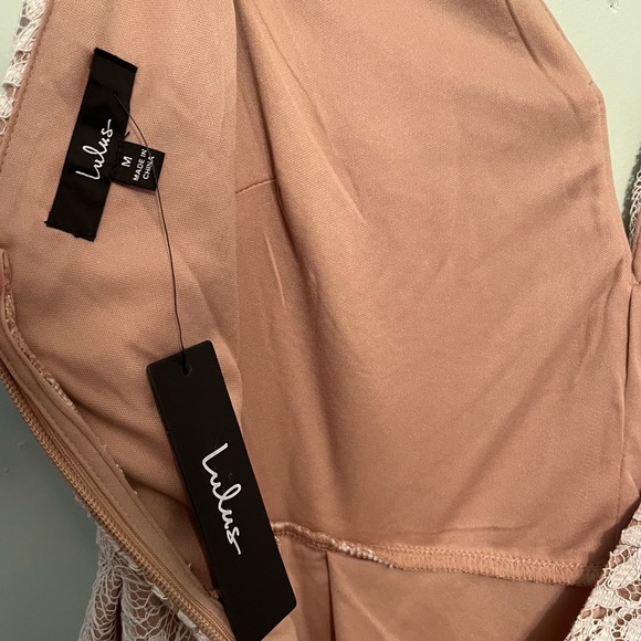 Lulu’s Dress All of My Heart White Lace Skater Dress Sz M NWT V Neck Sleeveless - Picture 10 of 14